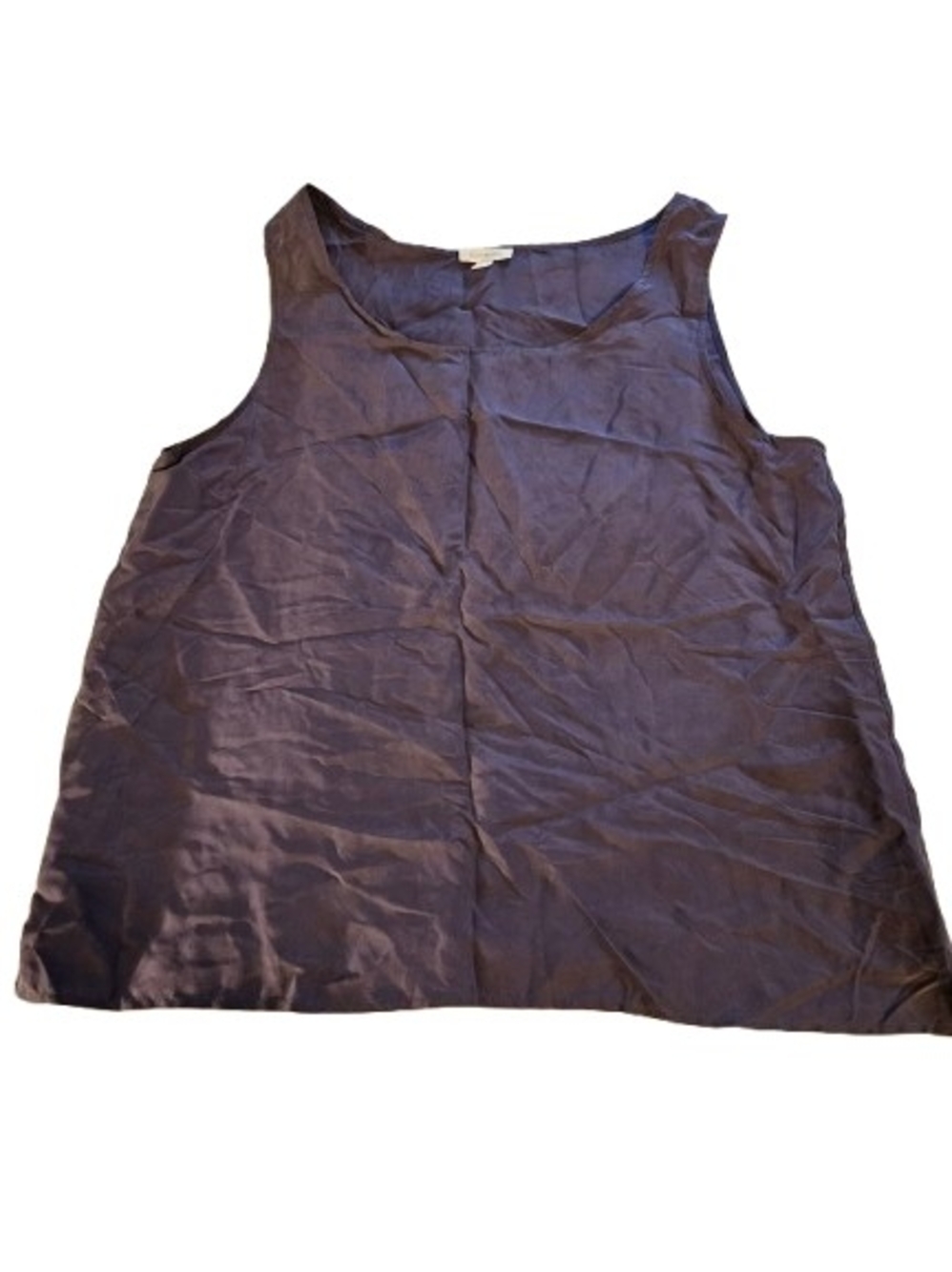100% Silk Purple Sleeveless Women's Tank Top